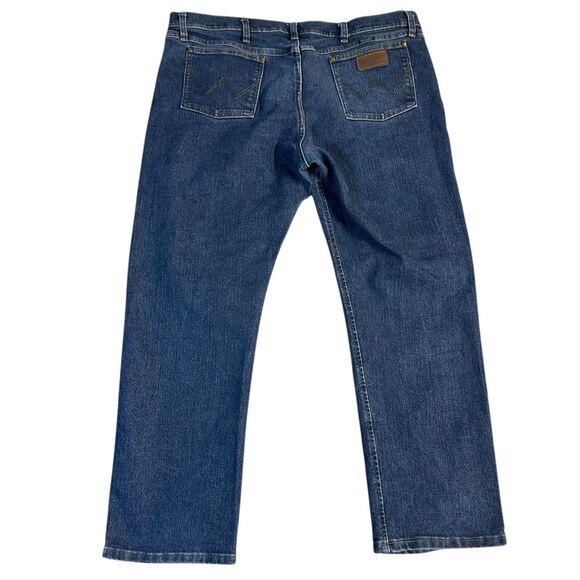 Wrangler Jeans Mens 40x30 Blue Stretch 47 Regular Fit 47mavmr Cowboy Cut Premium - Picture 4 of 15